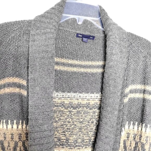 Preppy Half Sleeve Belted Open Cardigan Knit Sweater Top Gray Women Size S - Picture 10 of 11